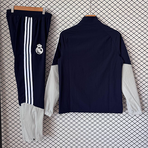 Real Madrid 2026-27 black with white grey windbreaker tracksuit S-XXLL