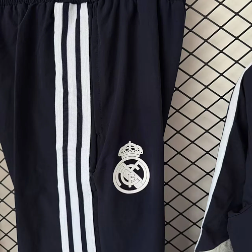 Real Madrid 2026-27 black with white grey windbreaker tracksuit S-XXLL