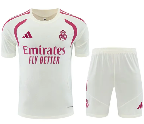Real Madrid 2026-27  white with pink training kit  S-XXL