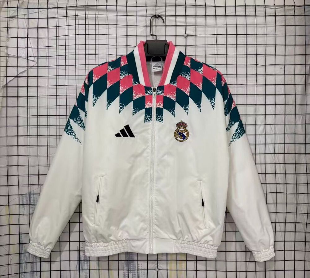 Madrid 26-27 white retro model windbreaker jacket S-XXL