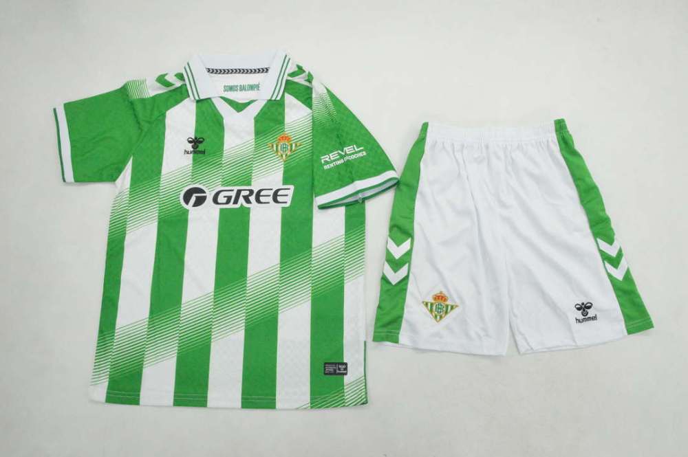 kid kit  2026-27 Real Betis home Football jersey