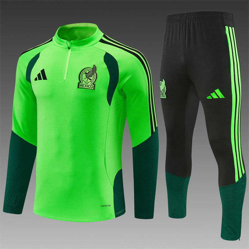Mexico 2026-27 green training suit Zip Football Tracksuit