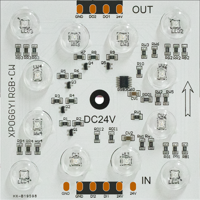 RGBCW SPI Diffused Reflection LED Pixel Module, GS8306D IC, DC24V 12LEDs 90x90mm, 3030+2835 RGB+CW LED Panel,MY SHOP,RGBCW SPI Diffused Reflection LED Pixel Module, GS8306D IC, DC24V 12LEDs 90x90mm, 3030+2835 RGB+CW LED Panel
