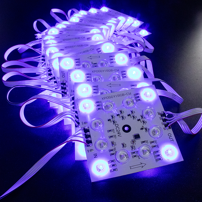RGBCW SPI Diffused Reflection LED Pixel Module, GS8306D IC, DC24V 12LEDs 90x90mm, 3030+2835 RGB+CW LED Panel,MY SHOP,RGBCW SPI Diffused Reflection LED Pixel Module, GS8306D IC, DC24V 12LEDs 90x90mm, 3030+2835 RGB+CW LED Panel