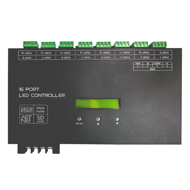 GC-5016-DC 16 PORT LED CONTROLLER ArtNet DMX512 FPGA Inside SD Card 16CH Integrated Unit for RGB Pixel Strip WS2811 WS2812 SK6812,Whymelighting – Pro LED Strips & Diffused Blocks, Factory Direct,GC-5016-DC 16 PORT LED CONTROLLER ArtNet DMX512 FPGA Inside SD Card 16CH Integrated Unit for RGB Pixel Strip WS2811 WS2812 SK6812