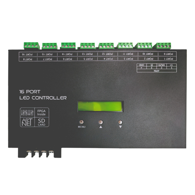GC-5016-DC 16 PORT LED CONTROLLER ArtNet DMX512 FPGA Inside SD Card 16CH Integrated Unit for RGB Pixel Strip WS2811 WS2812 SK6812,Whymelighting – Pro LED Strips & Diffused Blocks, Factory Direct,GC-5016-DC 16 PORT LED CONTROLLER ArtNet DMX512 FPGA Inside SD Card 16CH Integrated Unit for RGB Pixel Strip WS2811 WS2812 SK6812