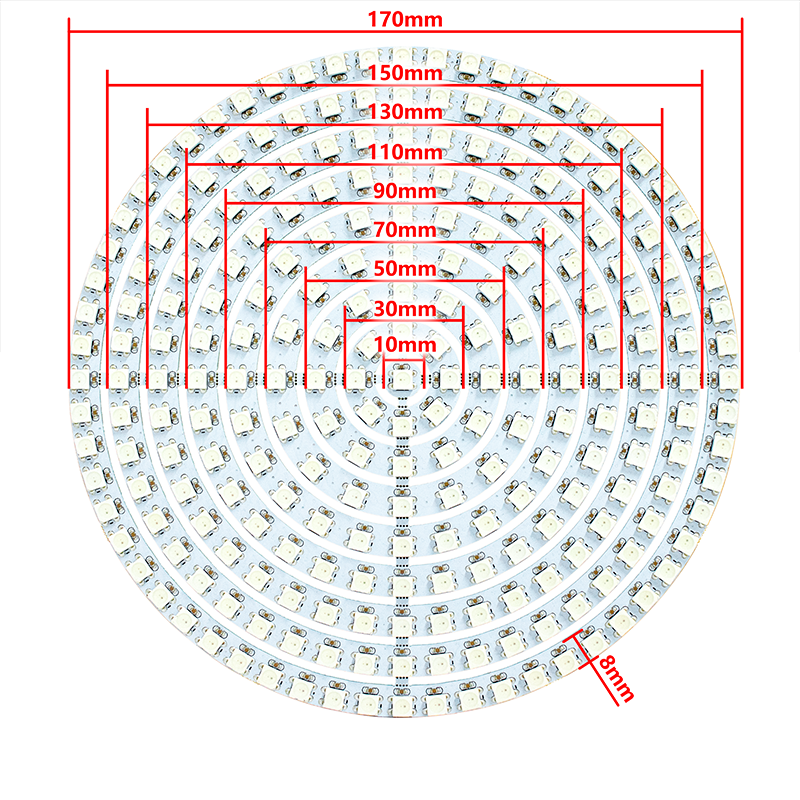 SK6812 241LED RGB Angel Eye Ring - DC5V 5050 Smart Pixel LED Circular Module for Car Headlight & DIY,Whymelighting – Pro LED Strips & Diffused Blocks, Factory Direct,SK6812 241LED RGB Angel Eye Ring - DC5V 5050 Smart Pixel LED Circular Module for Car Headlight & DIY