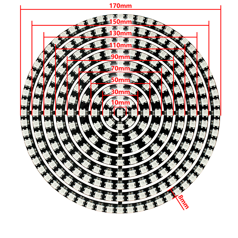 SK6812 241LED RGB Angel Eye Ring - DC5V 5050 Smart Pixel LED Circular Module for Car Headlight & DIY,Whymelighting – Pro LED Strips & Diffused Blocks, Factory Direct,SK6812 241LED RGB Angel Eye Ring - DC5V 5050 Smart Pixel LED Circular Module for Car Headlight & DIY