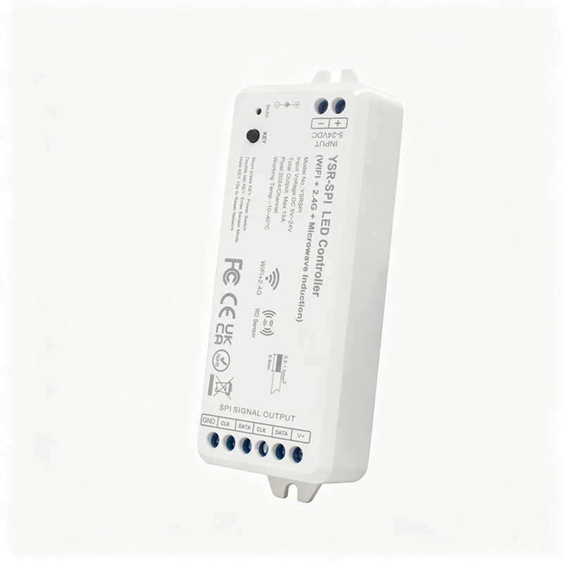 High Power 2.4G RF & WiFi RGBIC LED Controller with Radar Motion Sensor & Light Sensor, Smart Dreamcolor LED Strip & Screen Sync,Whymelighting – Pro LED Strips & Diffused Blocks, Factory Direct,High Power 2.4G RF & WiFi RGBIC LED Controller with Radar Motion Sensor & Light Sensor, Smart Dreamcolor LED Strip & Screen Sync
