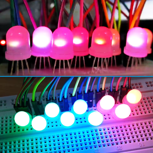 WS2812D Built-in IC RGB LED | F5/F8 Standard DIP RGBIC | Support Custom Through-Hole LED Solutions,Whymelighting – Pro LED Strips & Diffused Blocks, Factory Direct,WS2812D Built-in IC RGB LED | F5/F8 Standard DIP RGBIC | Support Custom Through-Hole LED Solutions