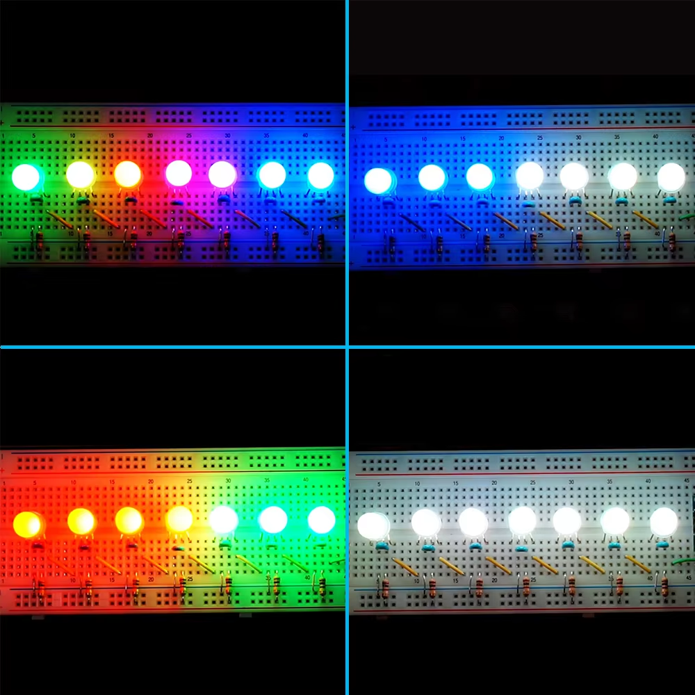WS2812D Built-in IC RGB LED | F5/F8 Standard DIP RGBIC | Support Custom Through-Hole LED Solutions,Whymelighting – Pro LED Strips & Diffused Blocks, Factory Direct,WS2812D Built-in IC RGB LED | F5/F8 Standard DIP RGBIC | Support Custom Through-Hole LED Solutions