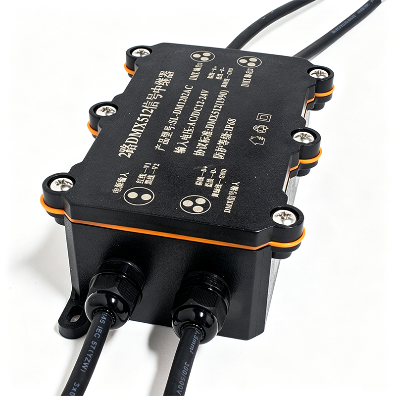 SL-DM1202AC 2-Channel DMX512 Signal Repeater | IP68 Waterproof Isolated Amplifier for Outdoor, Fountain & Underwater Lighting,Whymelighting – Pro LED Strips & Diffused Blocks, Factory Direct,SL-DM1202AC 2-Channel DMX512 Signal Repeater | IP68 Waterproof Isolated Amplifier for Outdoor, Fountain & Underwater Lighting