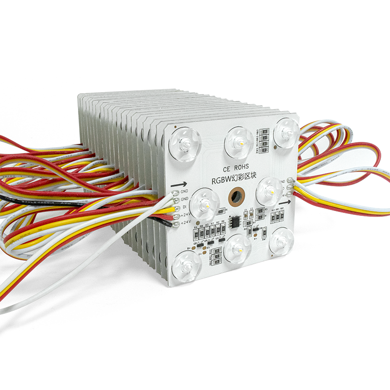 TM1824 Chip, DC24V, 8 LEDs (3030+2835), 68x68mm RGBW SPI Diffused Reflection Color-Changing LED Module,Whymelighting – Pro LED Strips & Diffused Blocks, Factory Direct,TM1824 Chip, DC24V, 8 LEDs (3030+2835), 68x68mm RGBW SPI Diffused Reflection Color-Changing LED Module