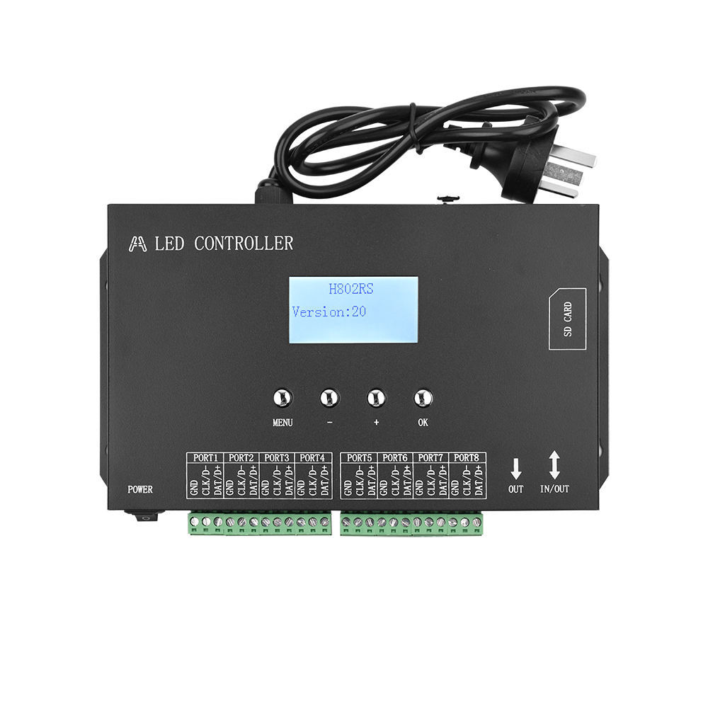 H802RS 8-Port Art-Net DMX512 to SPI TTL LED Pixel Controller with SD Card Offline Playback for WS2812/APA102/DMX512 Lighting,Whymelighting – Pro LED Strips & Diffused Blocks, Factory Direct,H802RS 8-Port Art-Net DMX512 to SPI TTL LED Pixel Controller with SD Card Offline Playback for WS2812/APA102/DMX512 Lighting