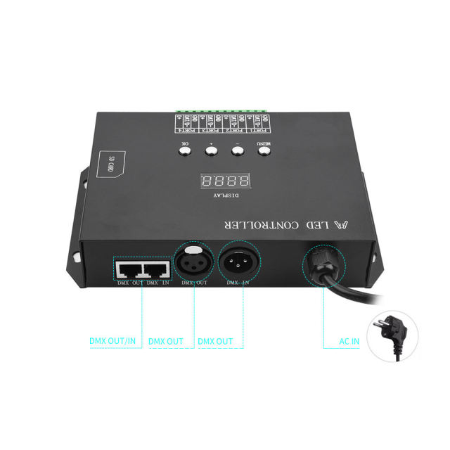 H806SA 4-Port Art-Net DMX512 to SPI TTL LED Pixel Controller with SD Card Offline Playback,Whymelighting – Pro LED Strips & Diffused Blocks, Factory Direct,H806SA 4-Port Art-Net DMX512 to SPI TTL LED Pixel Controller with SD Card Offline Playback