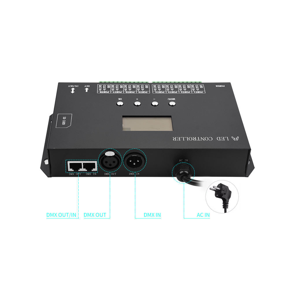H802RS 8-Port Art-Net DMX512 to SPI TTL LED Pixel Controller with SD Card Offline Playback for WS2812/APA102/DMX512 Lighting,Whymelighting – Pro LED Strips & Diffused Blocks, Factory Direct,H802RS 8-Port Art-Net DMX512 to SPI TTL LED Pixel Controller with SD Card Offline Playback for WS2812/APA102/DMX512 Lighting