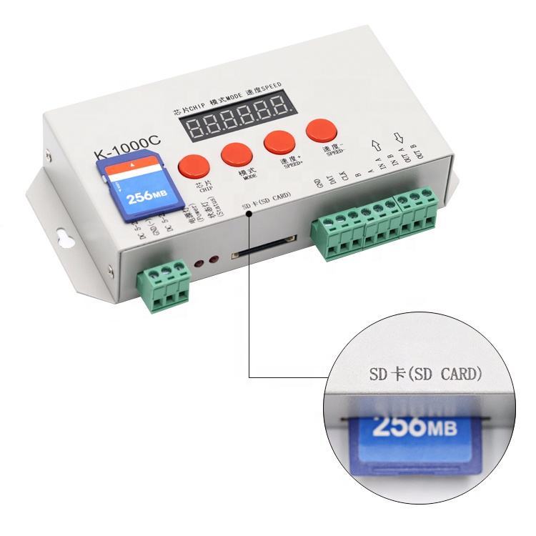 K-1000C Offline SPI LED Controller, 2048 Pixels Max, SD Card Programmable, DMX512 Support, for WS2811 WS2812B SK6812 WS2801 Pixel Light,Whymelighting – Pro LED Strips & Diffused Blocks, Factory Direct,K-1000C Offline SPI LED Controller, 2048 Pixels Max, SD Card Programmable, DMX512 Support, for WS2811 WS2812B SK6812 WS2801 Pixel Light