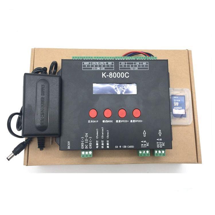 K-8000C 8-Port Standalone LED Controller - SPI & DMX512 Pixel Light Controller for Addressable LEDs,Whymelighting – Pro LED Strips & Diffused Blocks, Factory Direct,K-8000C 8-Port Standalone LED Controller - SPI & DMX512 Pixel Light Controller for Addressable LEDs