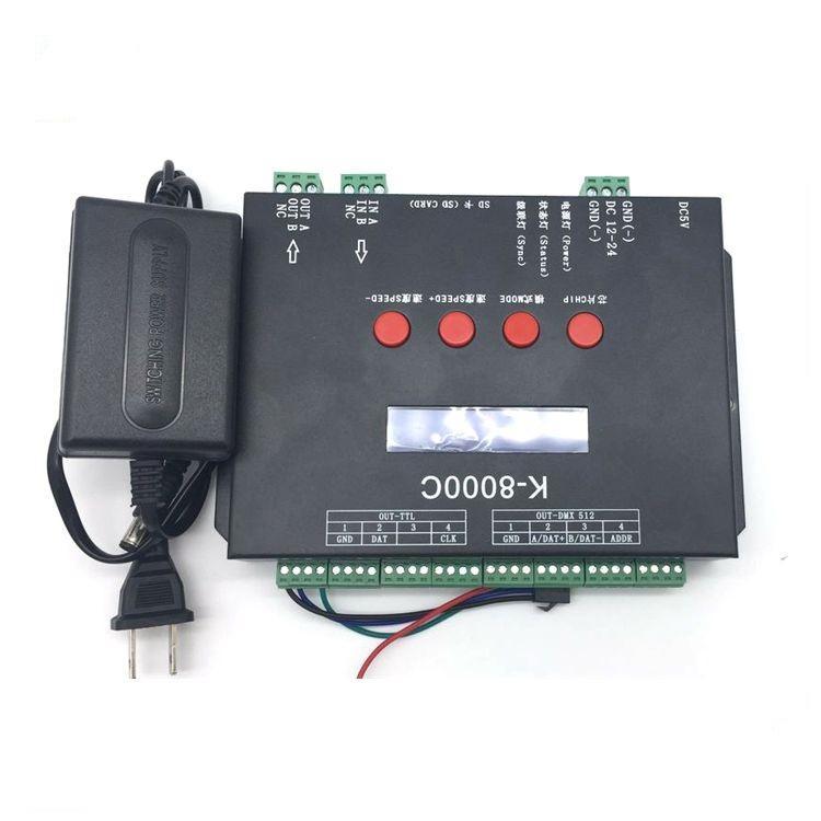 K-8000C 8-Port Standalone LED Controller - SPI & DMX512 Pixel Light Controller for Addressable LEDs,Whymelighting – Pro LED Strips & Diffused Blocks, Factory Direct,K-8000C 8-Port Standalone LED Controller - SPI & DMX512 Pixel Light Controller for Addressable LEDs