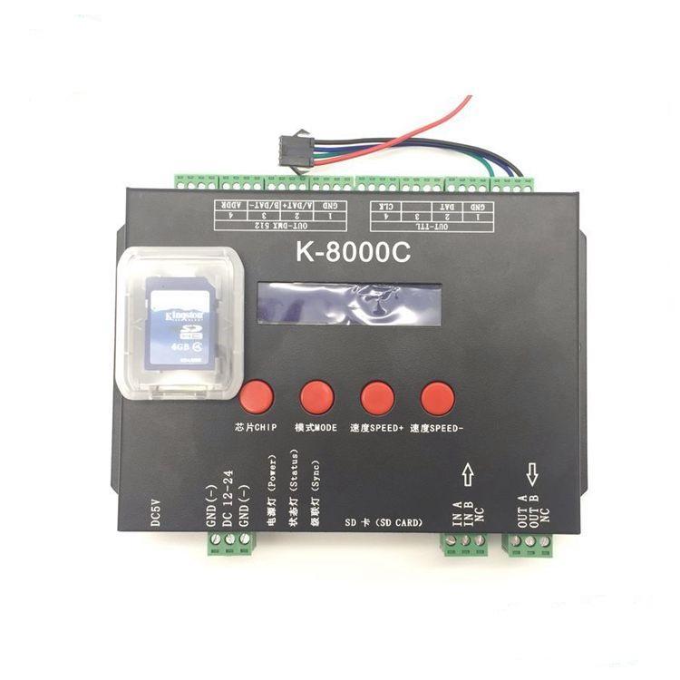 K-8000C 8-Port Standalone LED Controller - SPI & DMX512 Pixel Light Controller for Addressable LEDs,Whymelighting – Pro LED Strips & Diffused Blocks, Factory Direct,K-8000C 8-Port Standalone LED Controller - SPI & DMX512 Pixel Light Controller for Addressable LEDs