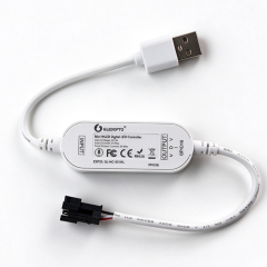 GLEDOPTO Mini WLED Controller GL-MC-001WL, 5V ESP32 WiFi Digital LED Strip Controller with Built-in Mic, Music Sync, Compatible with WS2812B SK6812 for Smart Home DIY,Whymelighting – Pro LED Strips & Diffused Blocks, Factory Direct,GLEDOPTO Mini WLED Controller GL-MC-001WL, 5V ESP32 WiFi Digital LED Strip Controller with Built-in Mic, Music Sync, Compatible with WS2812B SK6812 for Smart Home DIY