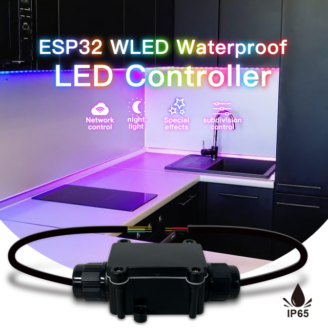 GLEDOPTO GL-C-012WL ESP32 WLED Waterproof LED Controller for Addressable LED Strips, DC5-24V, 10A, 800 Pixels, IP65 Outdoor Smart WiFi Controller,Whymelighting – Pro LED Strips & Diffused Blocks, Factory Direct,GLEDOPTO GL-C-012WL ESP32 WLED Waterproof LED Controller for Addressable LED Strips, DC5-24V, 10A, 800 Pixels, IP65 Outdoor Smart WiFi Controller