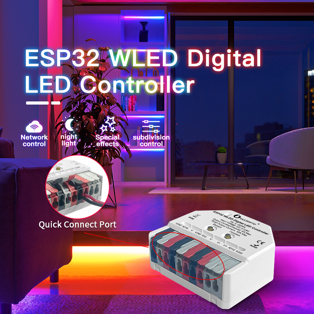 GL-C-310WL​ is a Gledopto ultra-mini ESP32 WLED controller​ for addressable/digital LED strips​ (WS2812B, SK6812, WS2811, WS2813, WS2815, TM1814, SM16703P, etc.).,Whymelighting – Pro LED Strips & Diffused Blocks, Factory Direct,GL-C-310WL​ is a Gledopto ultra-mini ESP32 WLED controller​ for addressable/digital LED strips​ (WS2812B, SK6812, WS2811, WS2813, WS2815, TM1814, SM16703P, etc.).