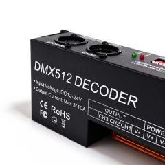DMX512 RGB LED Decoder 3-Channel 8A/CH, 12-24V DC Constant Voltage DMX Dimmer Controller for LED Strip Lights,Whymelighting – Pro LED Strips & Diffused Blocks, Factory Direct,DMX512 RGB LED Decoder 3-Channel 8A/CH, 12-24V DC Constant Voltage DMX Dimmer Controller for LED Strip Lights