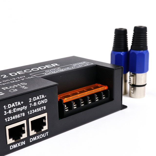 DMX512 RGB LED Decoder 3-Channel 8A/CH, 12-24V DC Constant Voltage DMX Dimmer Controller for LED Strip Lights,Whymelighting – Pro LED Strips & Diffused Blocks, Factory Direct,DMX512 RGB LED Decoder 3-Channel 8A/CH, 12-24V DC Constant Voltage DMX Dimmer Controller for LED Strip Lights