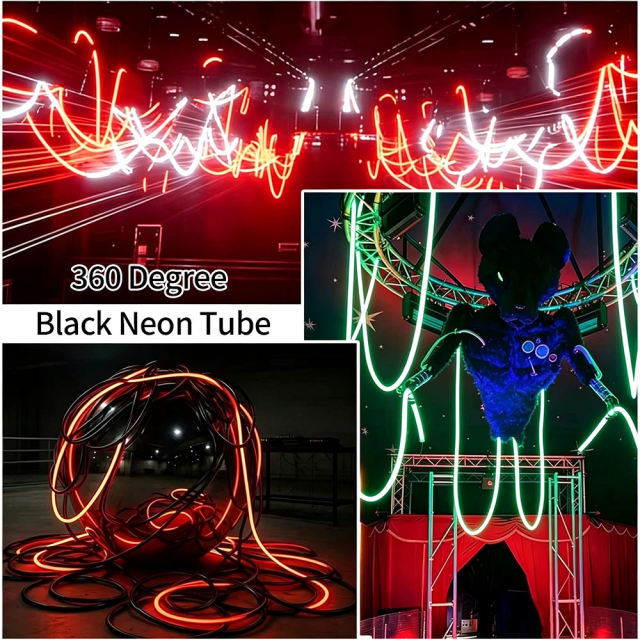 D22/D25 360° Black Neon Flex Tube Light RGB SPI DMX LED Silicone Rope Light IP67 Waterproof for Music Festival Stage Lighting,Whymelighting – Pro LED Strips & Diffused Blocks, Factory Direct,D22/D25 360° Black Neon Flex Tube Light RGB SPI DMX LED Silicone Rope Light IP67 Waterproof for Music Festival Stage Lighting