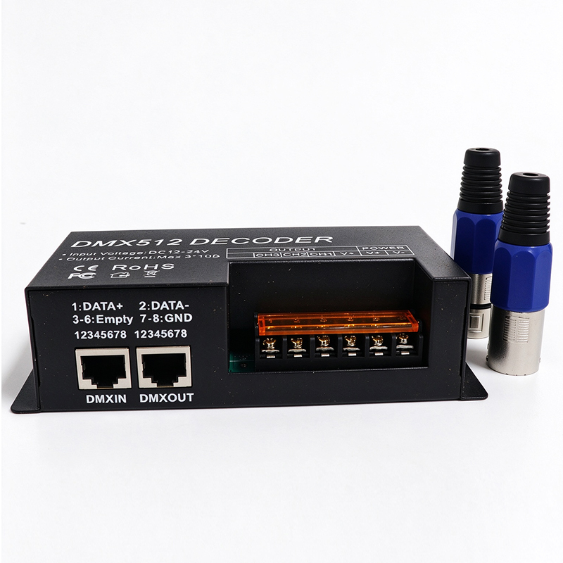 DMX512 RGB LED Decoder 3-Channel 8A/CH, 12-24V DC Constant Voltage DMX Dimmer Controller for LED Strip Lights,Whymelighting – Pro LED Strips & Diffused Blocks, Factory Direct,DMX512 RGB LED Decoder 3-Channel 8A/CH, 12-24V DC Constant Voltage DMX Dimmer Controller for LED Strip Lights