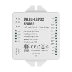 ESP32 WLED SP805E WiFi LED Controller with Mic - USB-C UART, 2x SPI & 5x PWM Outputs for WS2812B SK6812 RGBIC Strip, DIY Music Sync Dynamic Lighting,Whymelighting – Pro LED Strips & Diffused Blocks, Factory Direct,ESP32 WLED SP805E WiFi LED Controller with Mic - USB-C UART, 2x SPI & 5x PWM Outputs for WS2812B SK6812 RGBIC Strip, DIY Music Sync Dynamic Lighting
