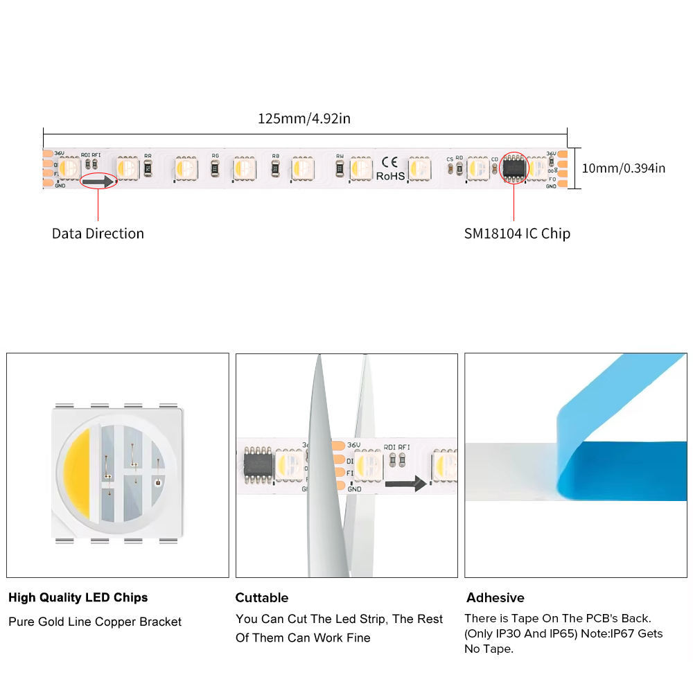 DC36V RGBW SMD5050 Addressable LED Strip Light 72LEDs/m 10mm Width Programmable Pixel LED Tape IP20 IP65 IP67 for Stage Architectural Lighting,Whymelighting – Pro LED Strips & Diffused Blocks, Factory Direct,DC36V RGBW SMD5050 Addressable LED Strip Light 72LEDs/m 10mm Width Programmable Pixel LED Tape IP20 IP65 IP67 for Stage Architectural Lighting