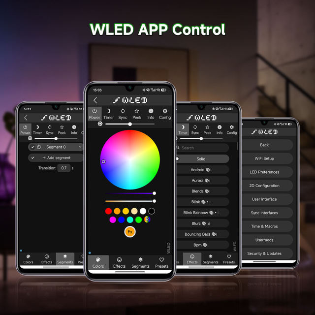 ESP32 WLED SP805E WiFi LED Controller with Mic - USB-C UART, 2x SPI & 5x PWM Outputs for WS2812B SK6812 RGBIC Strip, DIY Music Sync Dynamic Lighting,Whymelighting – Pro LED Strips & Diffused Blocks, Factory Direct,ESP32 WLED SP805E WiFi LED Controller with Mic - USB-C UART, 2x SPI & 5x PWM Outputs for WS2812B SK6812 RGBIC Strip, DIY Music Sync Dynamic Lighting