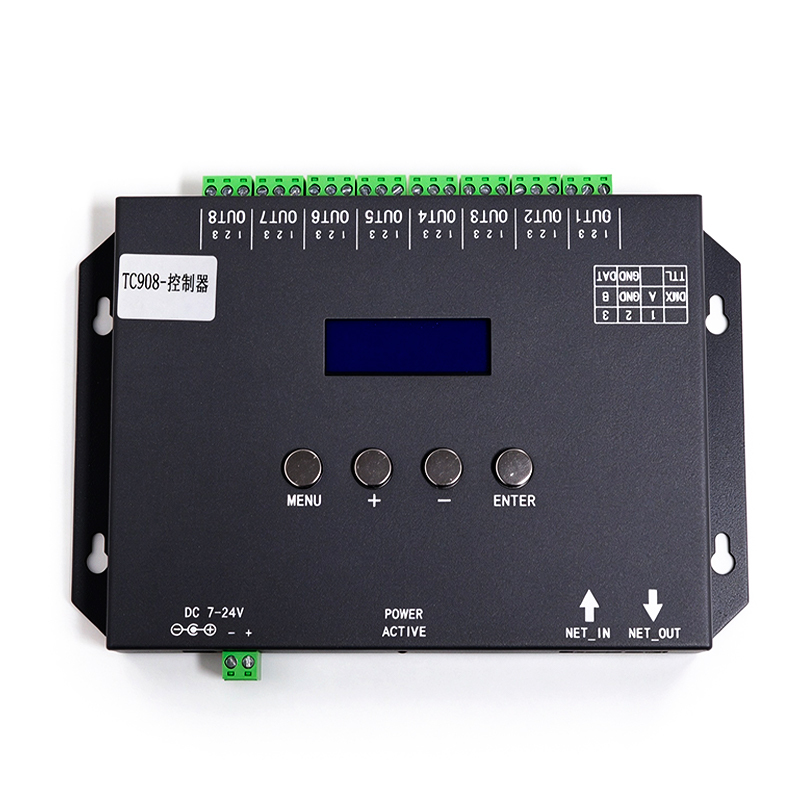TC-908 8-Port Art-Net SPI Pixel LED Controller – Programmable DMX512 & TTL Decoder for WS2811/WS2812B/SK6812,Whymelighting – Pro LED Strips & Diffused Blocks, Factory Direct,TC-908 8-Port Art-Net SPI Pixel LED Controller – Programmable DMX512 & TTL Decoder for WS2811/WS2812B/SK6812