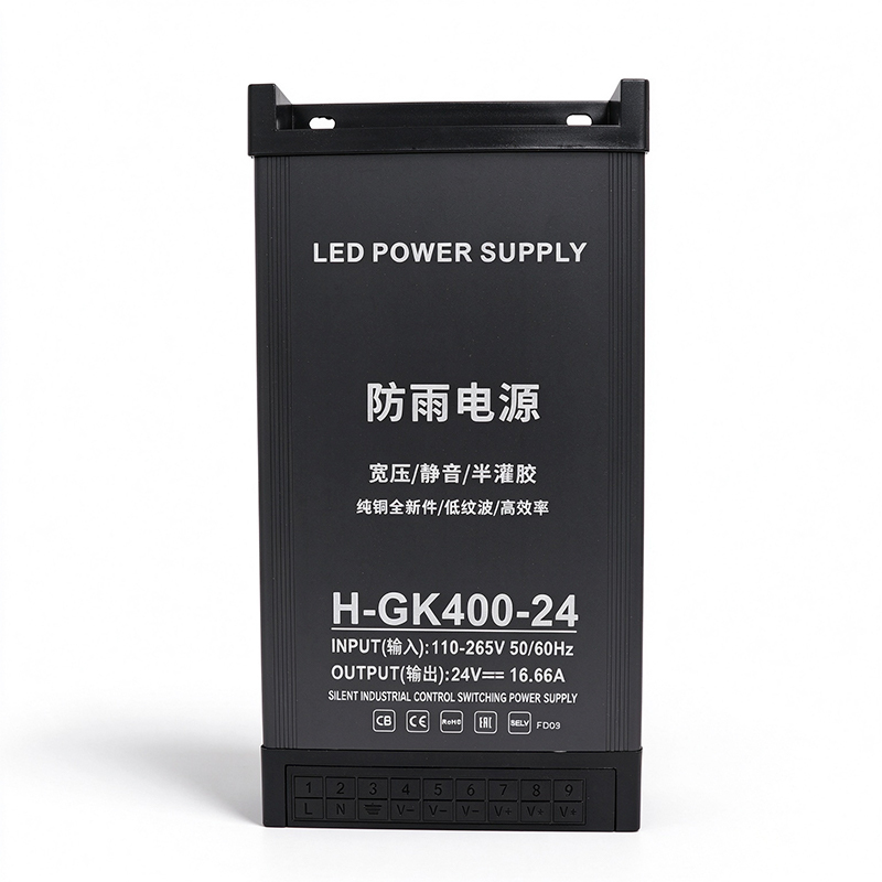 H-GK400-24 400W 24V Rainproof LED Power Supply - Semi-Potted, Silent, Low Ripple Switching Adapter,Whymelighting – Pro LED Strips & Diffused Blocks, Factory Direct,H-GK400-24 400W 24V Rainproof LED Power Supply - Semi-Potted, Silent, Low Ripple Switching Adapter