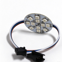 12V SK6813 12-LED 5050 RGB Built-in IC Round Pixel Point Light, 45mm Full Color Digital Addressable LED Module,Whymelighting – Pro LED Strips & Diffused Blocks, Factory Direct,12V SK6813 12-LED 5050 RGB Built-in IC Round Pixel Point Light, 45mm Full Color Digital Addressable LED Module