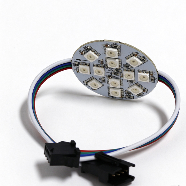 12V SK6813 12-LED 5050 RGB Built-in IC Round Pixel Point Light, 45mm Full Color Digital Addressable LED Module,Whymelighting – Pro LED Strips & Diffused Blocks, Factory Direct,12V SK6813 12-LED 5050 RGB Built-in IC Round Pixel Point Light, 45mm Full Color Digital Addressable LED Module
