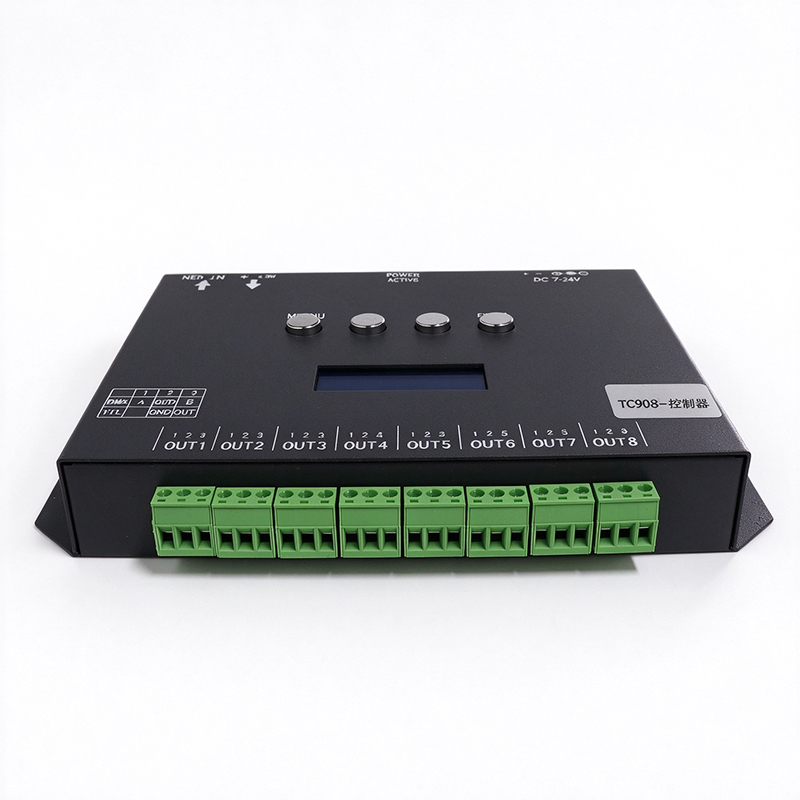 TC-908 8-Port Art-Net SPI Pixel LED Controller – Programmable DMX512 & TTL Decoder for WS2811/WS2812B/SK6812,Whymelighting – Pro LED Strips & Diffused Blocks, Factory Direct,TC-908 8-Port Art-Net SPI Pixel LED Controller – Programmable DMX512 & TTL Decoder for WS2811/WS2812B/SK6812