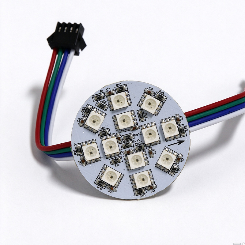 12V SK6813 12-LED 5050 RGB Built-in IC Round Pixel Point Light, 45mm Full Color Digital Addressable LED Module,Whymelighting – Pro LED Strips & Diffused Blocks, Factory Direct,12V SK6813 12-LED 5050 RGB Built-in IC Round Pixel Point Light, 45mm Full Color Digital Addressable LED Module