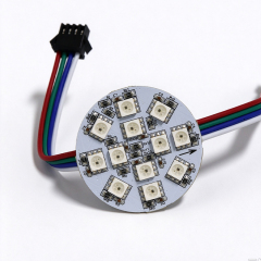 12V SK6813 12-LED 5050 RGB Built-in IC Round Pixel Point Light, 45mm Full Color Digital Addressable LED Module,Whymelighting – Pro LED Strips & Diffused Blocks, Factory Direct,12V SK6813 12-LED 5050 RGB Built-in IC Round Pixel Point Light, 45mm Full Color Digital Addressable LED Module