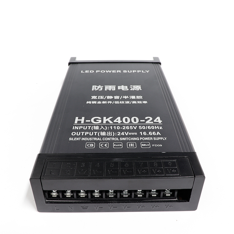 H-GK400-24 400W 24V Rainproof LED Power Supply - Semi-Potted, Silent, Low Ripple Switching Adapter,Whymelighting – Pro LED Strips & Diffused Blocks, Factory Direct,H-GK400-24 400W 24V Rainproof LED Power Supply - Semi-Potted, Silent, Low Ripple Switching Adapter