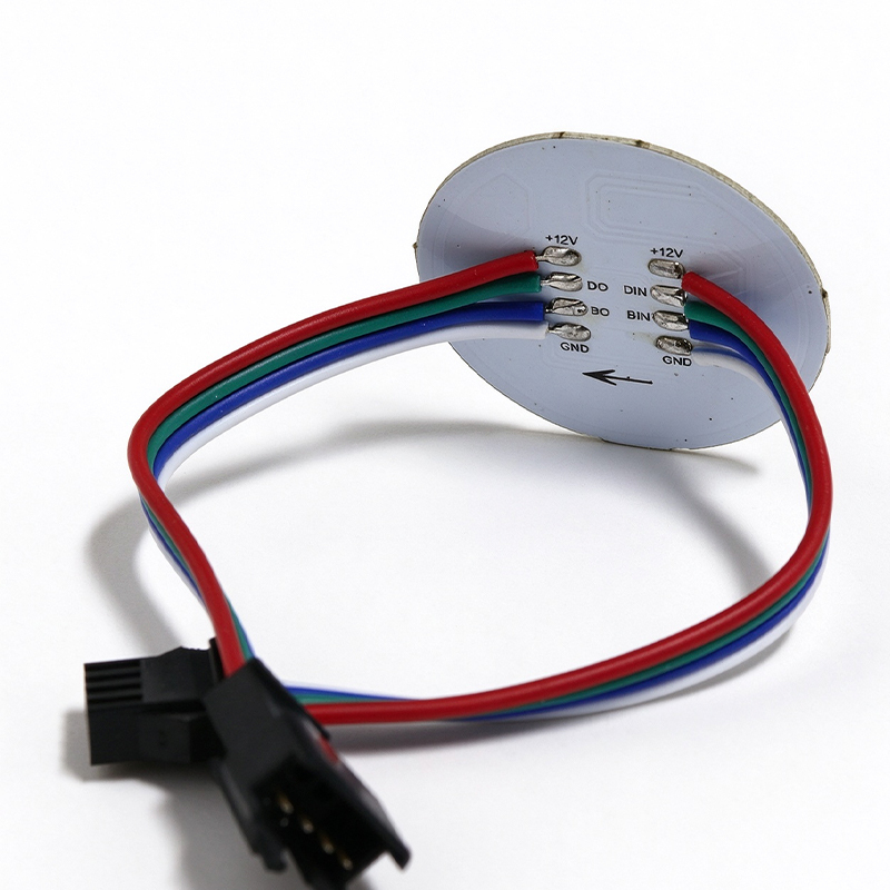 12V SK6813 12-LED 5050 RGB Built-in IC Round Pixel Point Light, 45mm Full Color Digital Addressable LED Module,Whymelighting – Pro LED Strips & Diffused Blocks, Factory Direct,12V SK6813 12-LED 5050 RGB Built-in IC Round Pixel Point Light, 45mm Full Color Digital Addressable LED Module