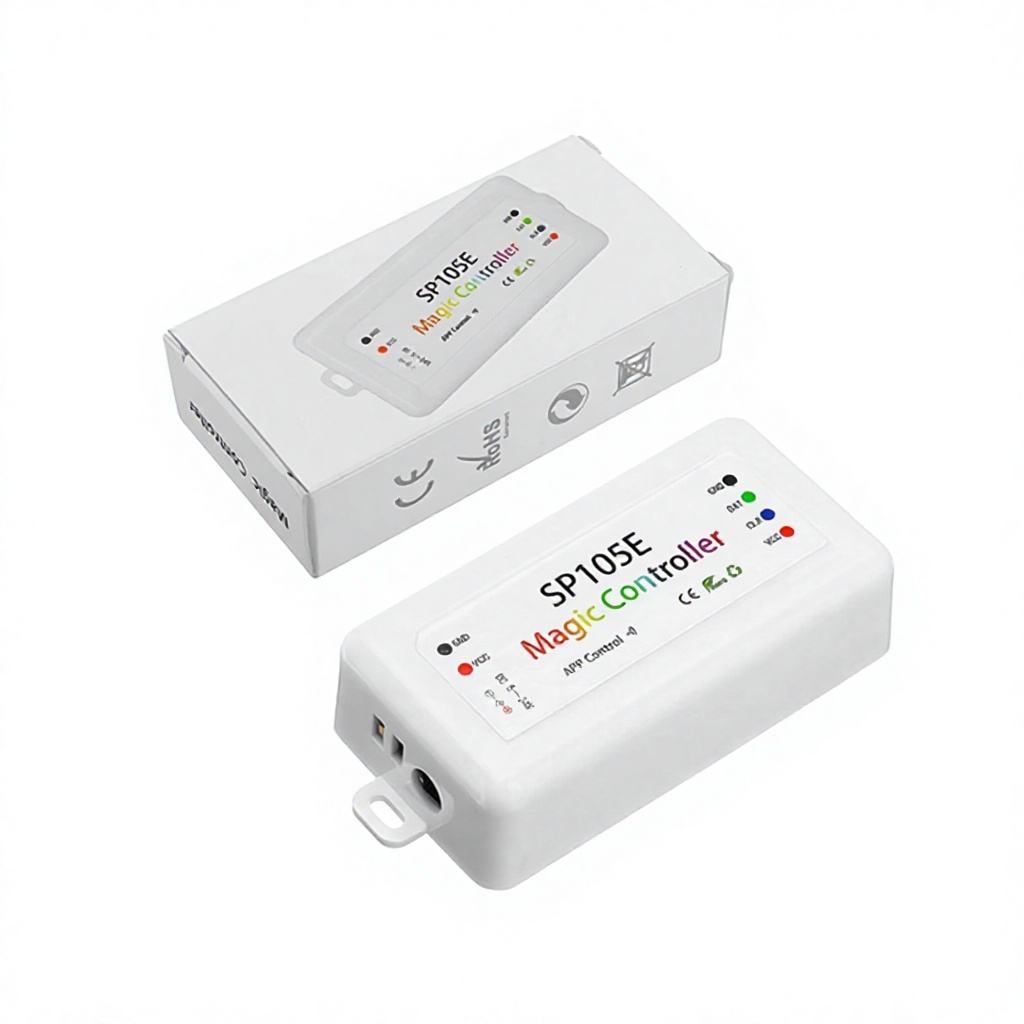 SP105E Bluetooth Pixel LED Controller, WS2811, WS2812B, WS2801, SK6812, etc. Pixel LEDs App Controlled, ROHS Certified,Whymelighting – Pro LED Strips & Diffused Blocks, Factory Direct,SP105E Bluetooth Pixel LED Controller, WS2811, WS2812B, WS2801, SK6812, etc. Pixel LEDs App Controlled, ROHS Certified