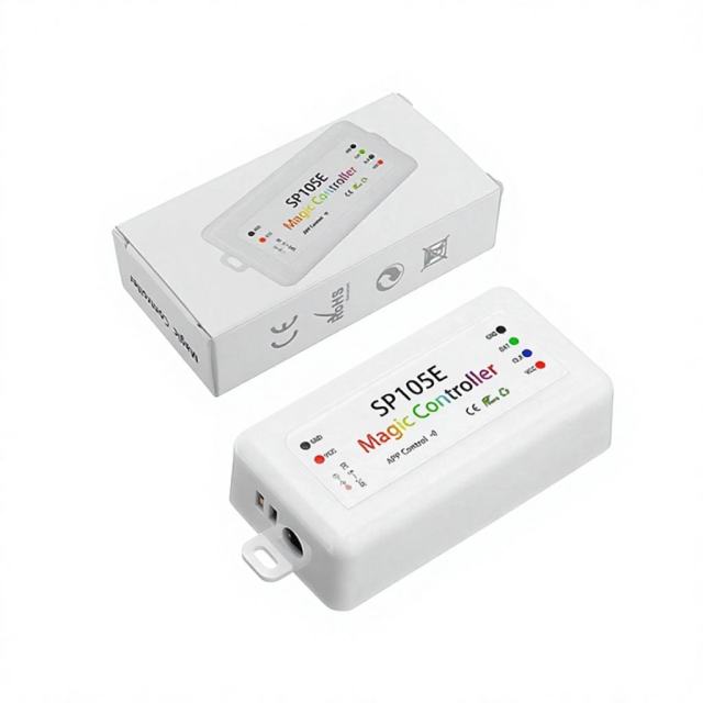 SP105E Bluetooth Pixel LED Controller, WS2811, WS2812B, WS2801, SK6812, etc. Pixel LEDs App Controlled, ROHS Certified,Whymelighting – Pro LED Strips & Diffused Blocks, Factory Direct,SP105E Bluetooth Pixel LED Controller, WS2811, WS2812B, WS2801, SK6812, etc. Pixel LEDs App Controlled, ROHS Certified