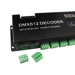 24-Channel DMX512 Decoder Controller 5V-24V 3A/CH for LED Strip Lights with Digital Display,Whymelighting – Pro LED Strips & Diffused Blocks, Factory Direct,24-Channel DMX512 Decoder Controller 5V-24V 3A/CH for LED Strip Lights with Digital Display