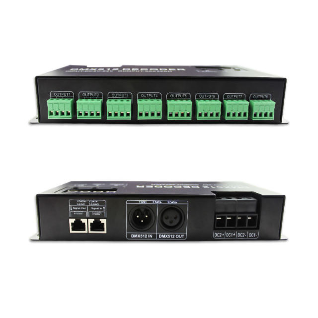 24-Channel DMX512 Decoder Controller 5V-24V 3A/CH for LED Strip Lights with Digital Display,Whymelighting – Pro LED Strips & Diffused Blocks, Factory Direct,24-Channel DMX512 Decoder Controller 5V-24V 3A/CH for LED Strip Lights with Digital Display