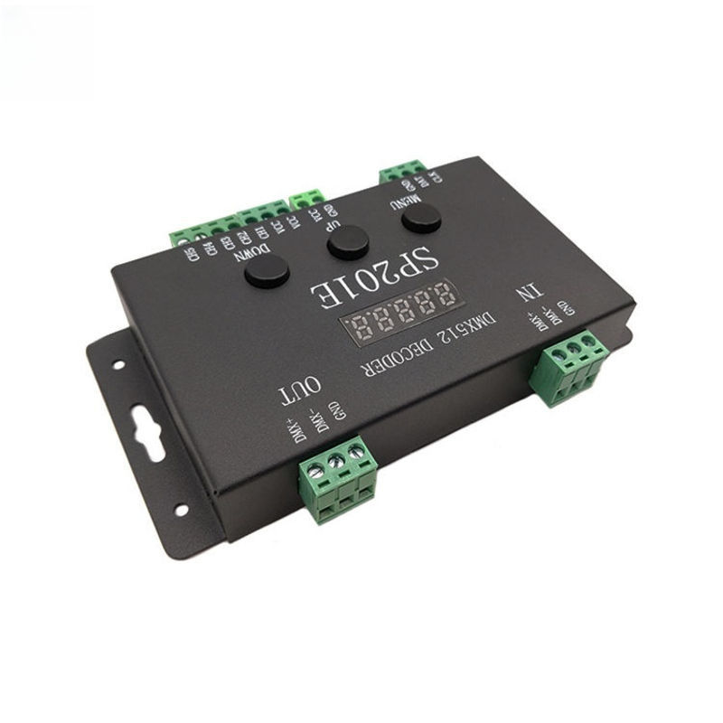 SP201E 5-Channel DMX512 Decoder & LED Controller - 2048 Pixel SPI Programmable Dimmer, 60W Output for RGB Pixel Strips & Stage Lighting,Whymelighting – Pro LED Strips & Diffused Blocks, Factory Direct,SP201E 5-Channel DMX512 Decoder & LED Controller - 2048 Pixel SPI Programmable Dimmer, 60W Output for RGB Pixel Strips & Stage Lighting
