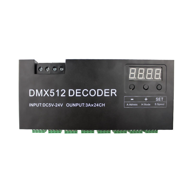 24-Channel DMX512 Decoder Controller 5V-24V 3A/CH for LED Strip Lights with Digital Display,Whymelighting – Pro LED Strips & Diffused Blocks, Factory Direct,24-Channel DMX512 Decoder Controller 5V-24V 3A/CH for LED Strip Lights with Digital Display