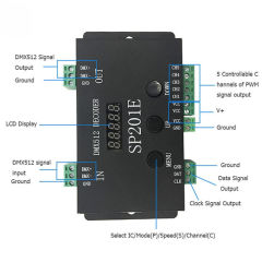 SP201E 5-Channel DMX512 Decoder & LED Controller - 2048 Pixel SPI Programmable Dimmer, 60W Output for RGB Pixel Strips & Stage Lighting,Whymelighting – Pro LED Strips & Diffused Blocks, Factory Direct,SP201E 5-Channel DMX512 Decoder & LED Controller - 2048 Pixel SPI Programmable Dimmer, 60W Output for RGB Pixel Strips & Stage Lighting